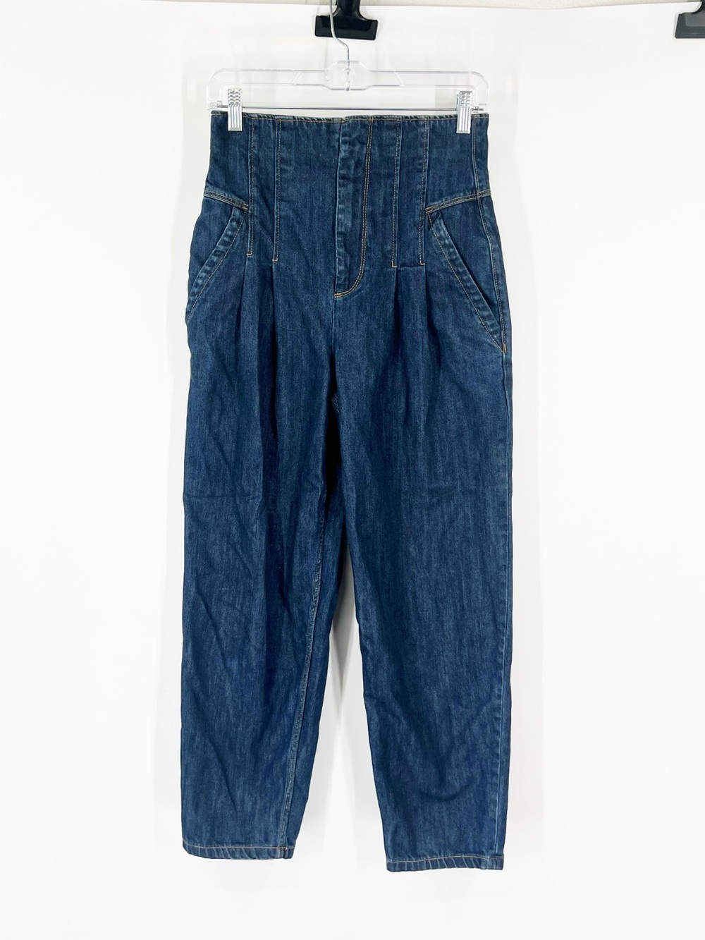 Rebecca Taylor La Vie High-Rise Pleated Jeans